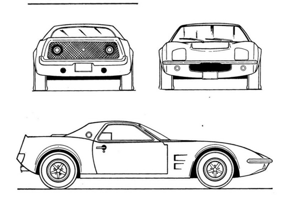 Ford Mach II (1967) (Ford Mach 2 (1967)) - drawings (drawings) of the car